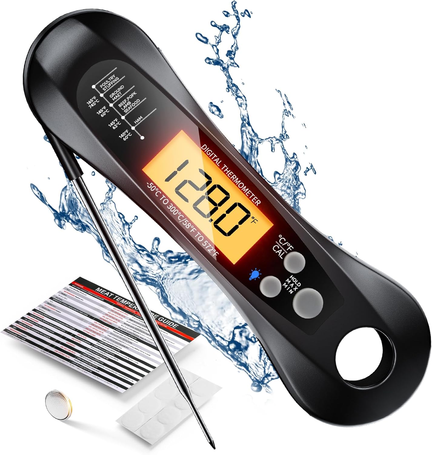 Meat Thermometer - Cyfrowy termometr do mięsa, wodoodporny IP67,