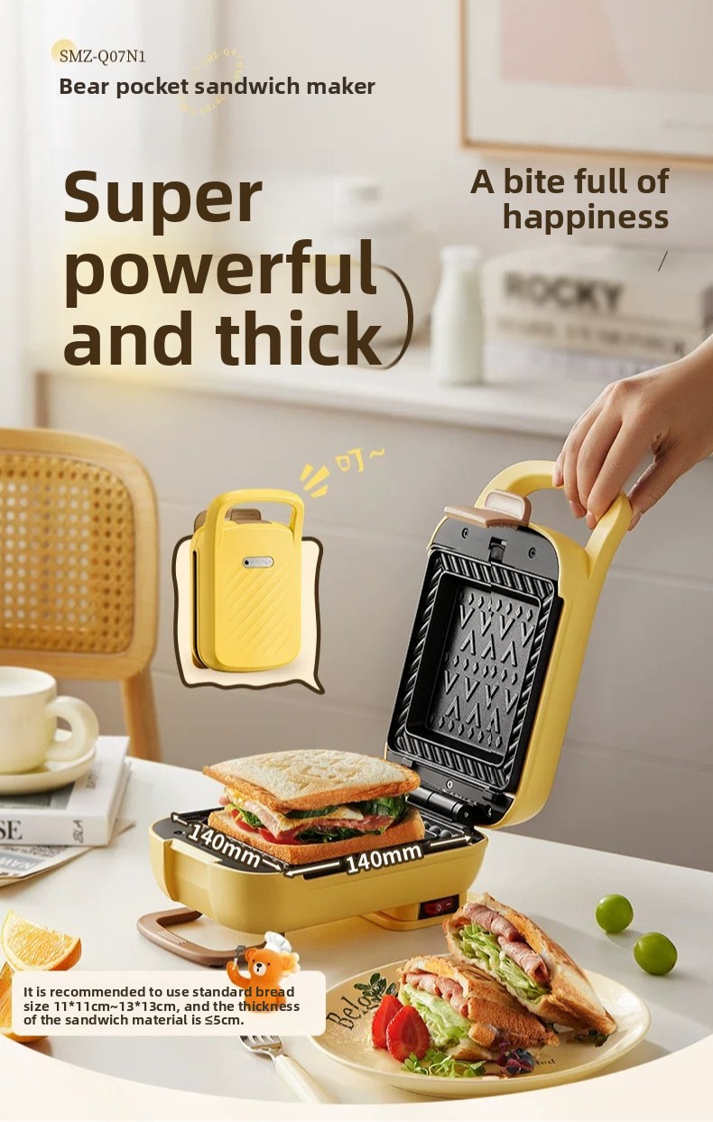 Breakfast Sandwich Maker - Wielofunkcyjna maszyna do kanapek, gofrów i