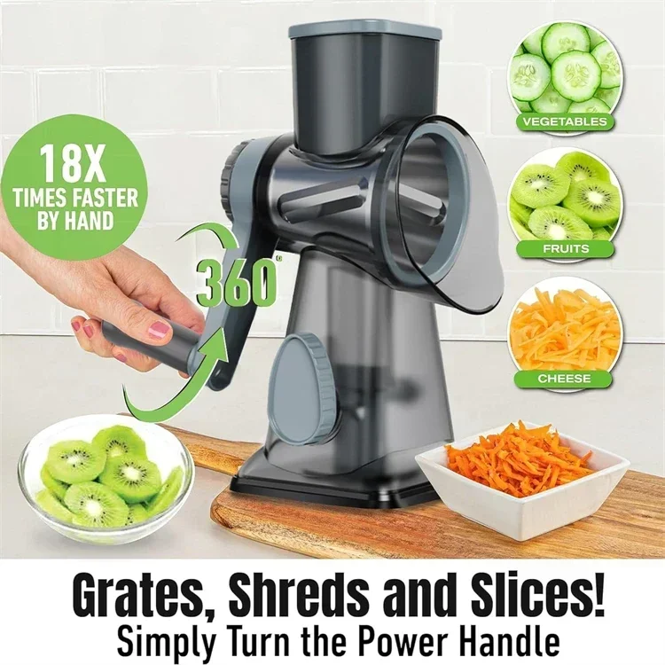 Kitchen Gadgets New 2025 - Wielofunkcyjna tarka obrotowa 3-w-1 do sera,