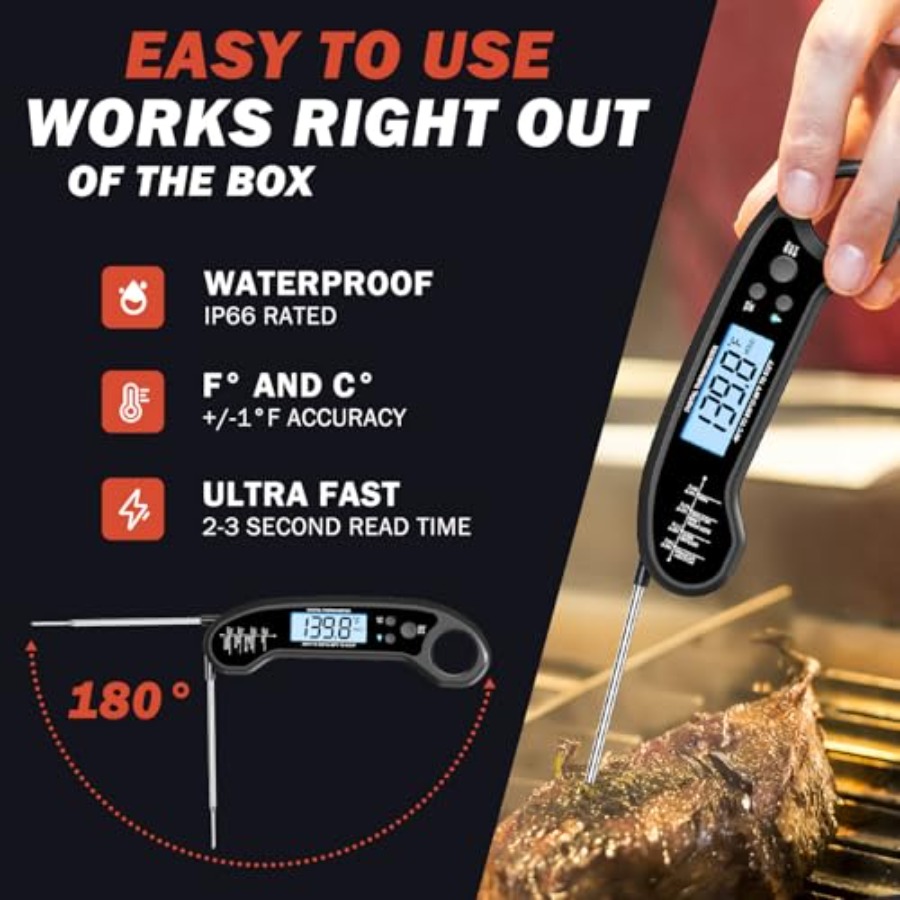 Termometr do mięsa cyfrowy, sz – Meat Thermometer recenzja i cena